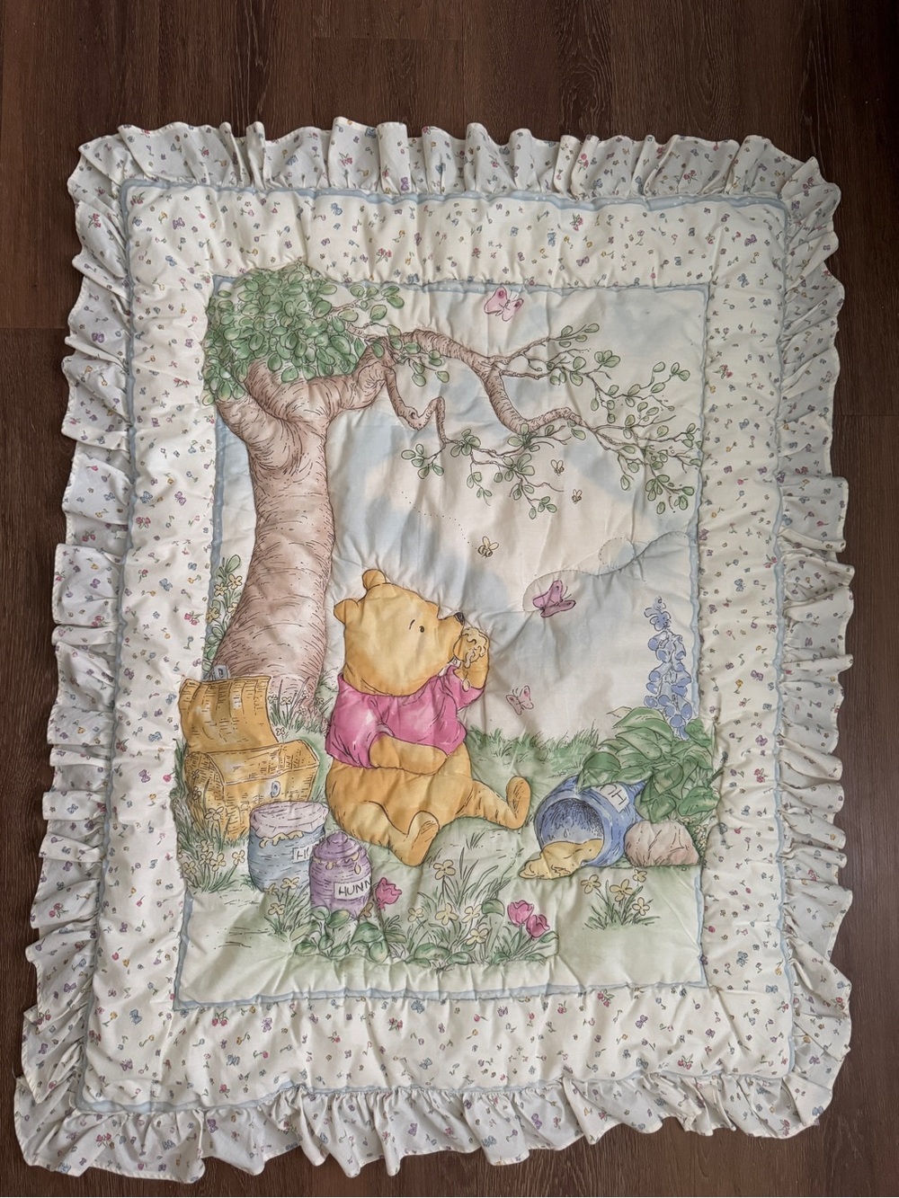 Vintage Classic Pooh Disney Winnie the Pooh Baby Blanket